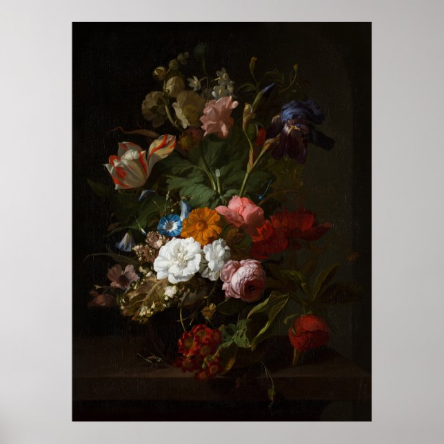 Jan Davidsz de Heem,  Vase with Flowers, 1700 Poster (Front)