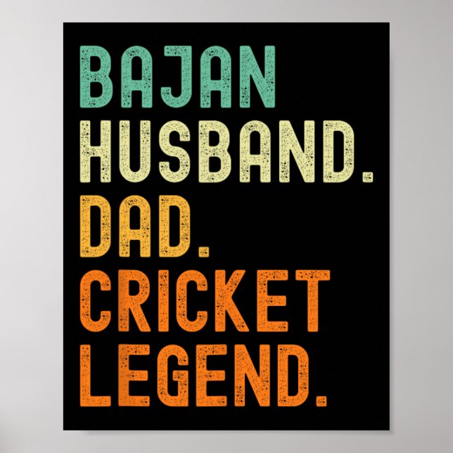Jan Husnd Dad Cricket Legend Rdos  Poster (Front)