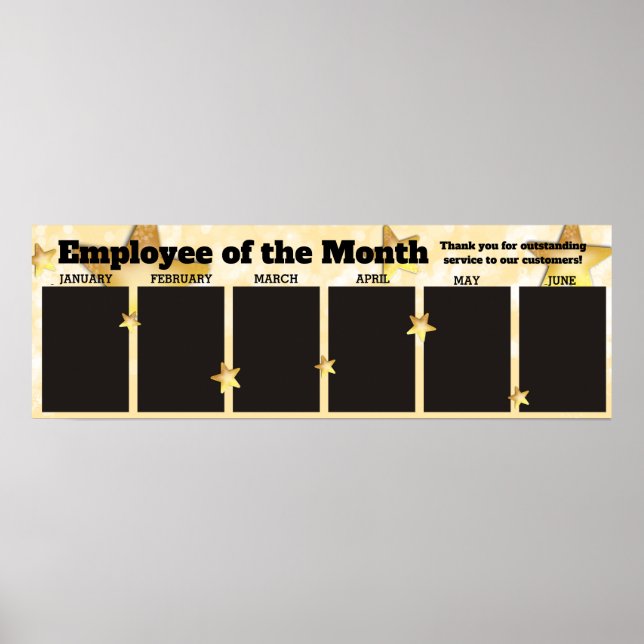 JAN-JUN employee of the month photo display Poster (Front)