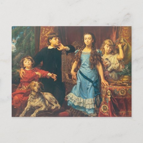 Jan MatejkoPortrait of the artists four children Postcard