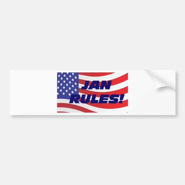 JAN RULES BUMPER STICKER (Front)