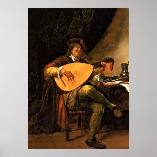 Jan Steen Self_Portrait as a Lutenist Poster