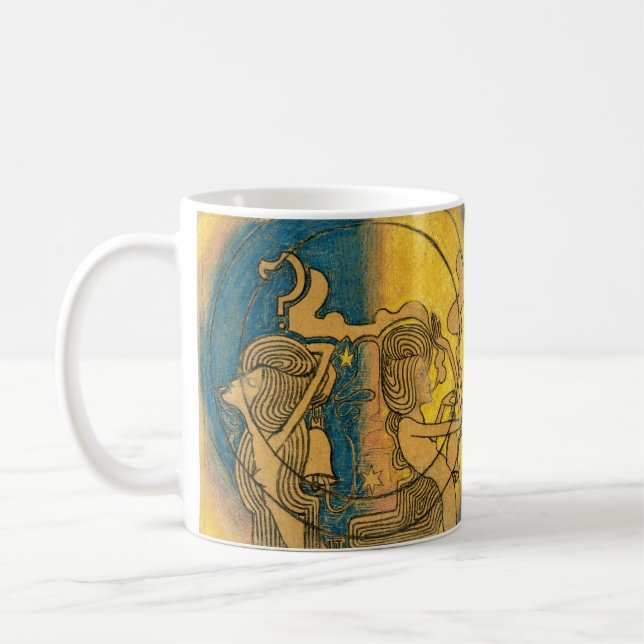 Jan Toorop Art Nouveau Two Stylized Female Figures Coffee Mug (Left)