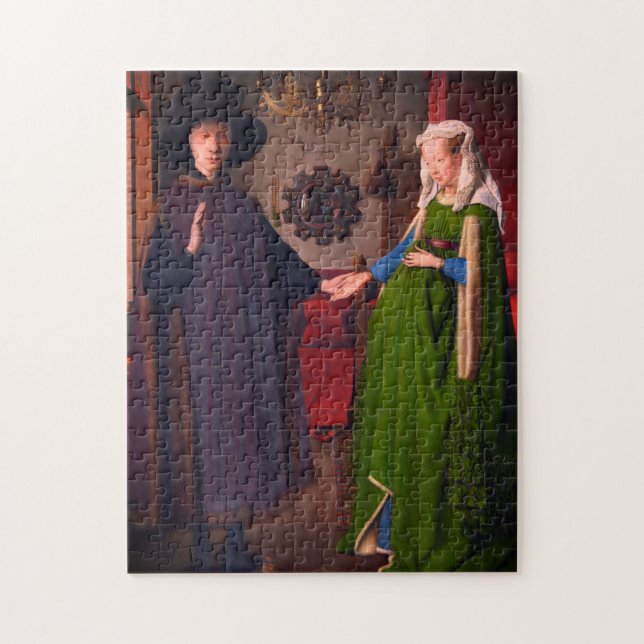 Jan Van Eyck Arnolfini Family Portrait for Couples Jigsaw Puzzle (Vertical)