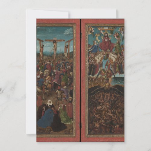Jan van Eyck _ Crucifixion and Last Judgement dipt Invitation