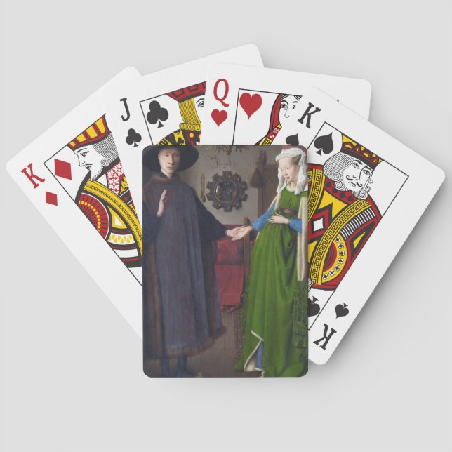 Jan Van Eyck - Giovanni Arnolfini And His Bride Poker Cards (Back)