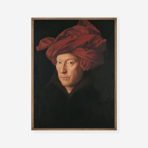 Jan van Eyck Portrait of a Man in a Red Turban Poster