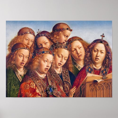 Jan van Eyck Singing angels Ghent altarpiece Poster