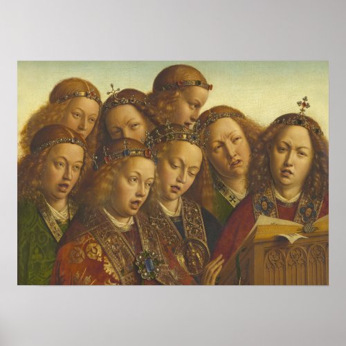 Jan van Eyck Singing angels Ghent CC0184 Poster