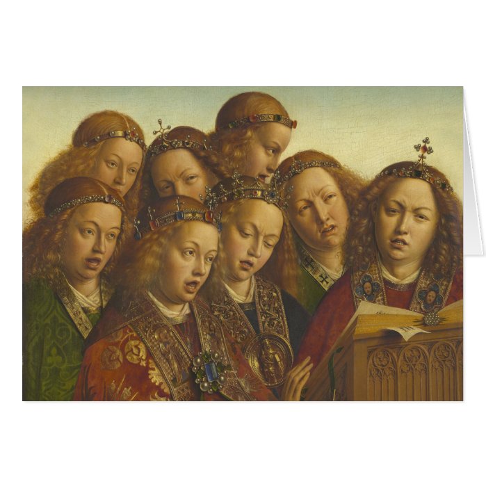 Jan van Eyck Singing angels Ghent CC0835 Card