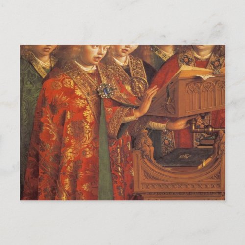 Jan Van Eyck _ The Ghent Altarpiece _Singing Angel Postcard