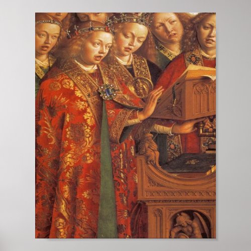 Jan Van Eyck _ The Ghent Altarpiece _Singing Angel Poster