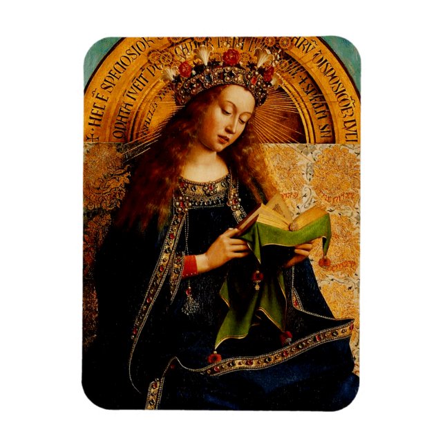 Jan van Eyck - Virgin Mary Fine Art Collection Magnet (Vertical)