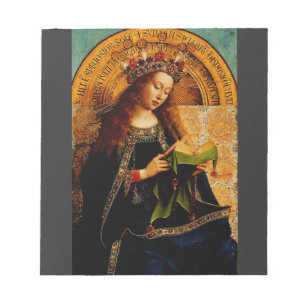 Jan van Eyck - Virgin Mary Fine Art Collection Notepad