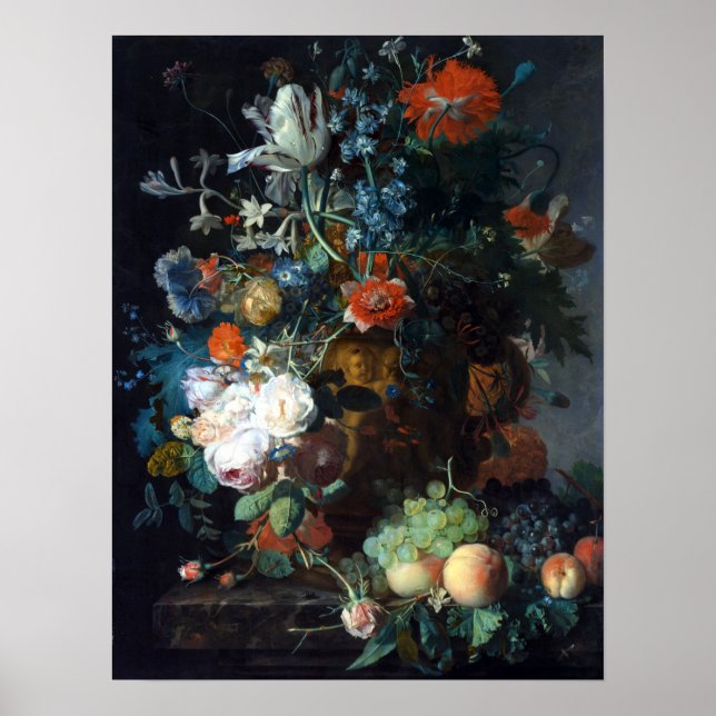 Jan van Huysum Still Life with Flowers and Fruit Poster (Front)