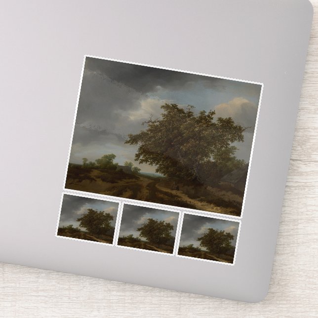 Jan Vermeer, Landscape on the Edge of the Dunes Sticker (Detail)