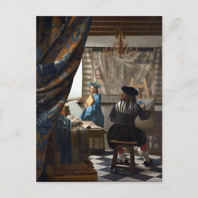 Jan Vermeer The Art of Painting Postcard (Front)