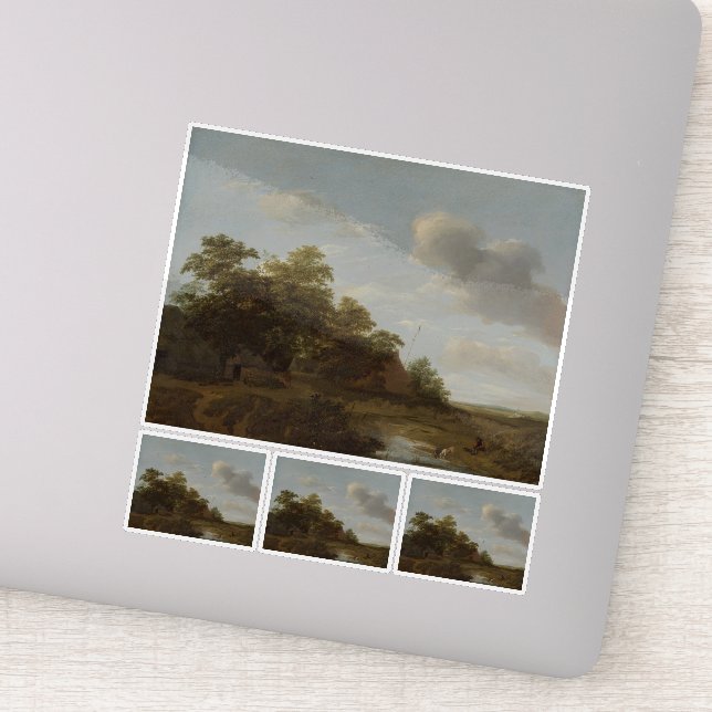 Jan Vermeer van Haarlem, Landscape with a Farm Sticker (Detail)