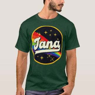Jana Rainbow In Space Vintage Style T-Shirt