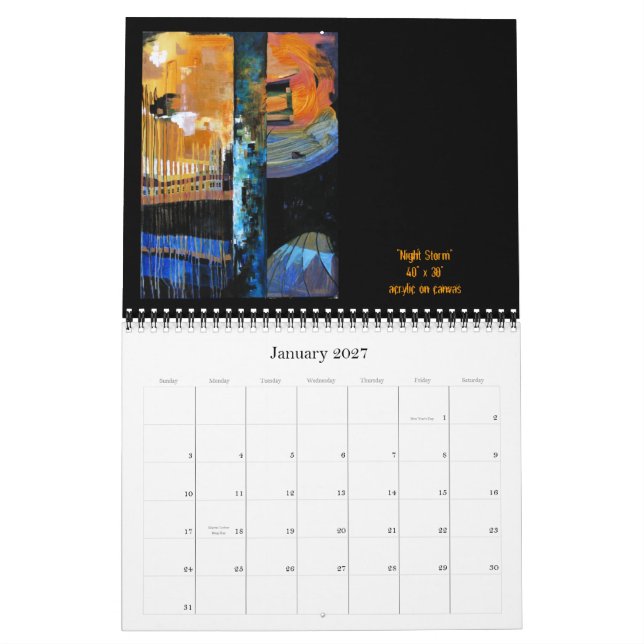 Jana Sanchez Art Calendar 2010 (Jan 2027)
