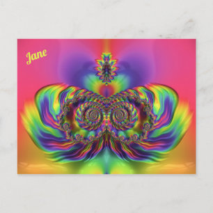 JANE ~ 3D Design Pattern ~ Multi Colors Postcard