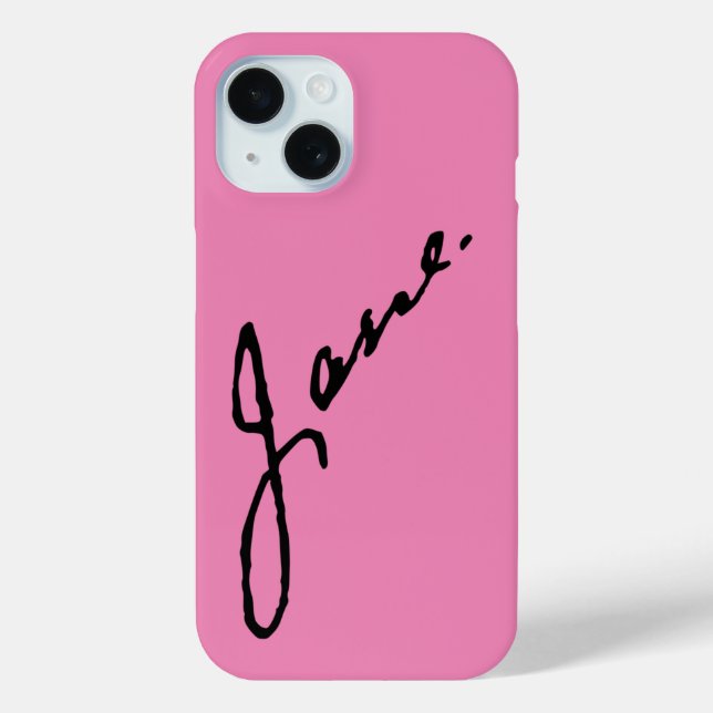 Jane as in Jane Austen, signature Case-Mate iPhone Case (Back)