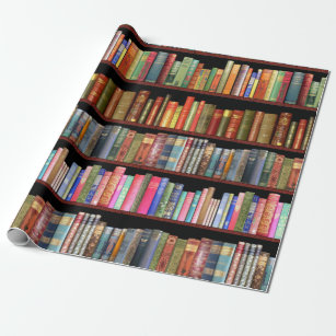 Bookshelf Wrapping Paper