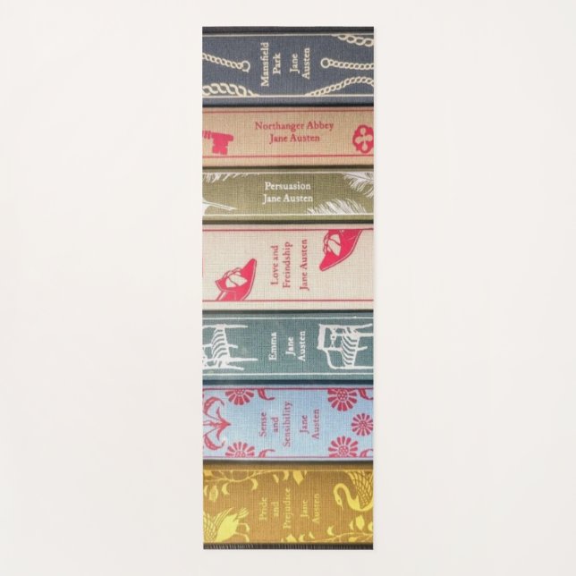 Jane Austen and  her books Yoga Mat (Front)
