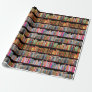 Jane Austen and vintage bookshelf Wrapping Paper