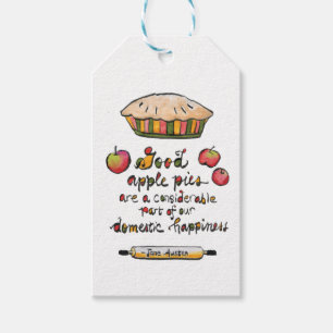 Jane Austen Apple Pie Baking Quote Gift Tags