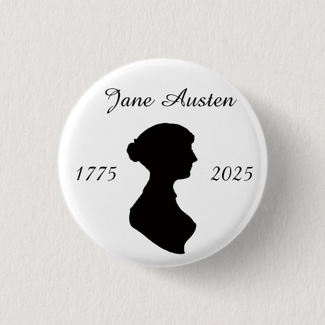 Jane Austen at 250 Button (Front)