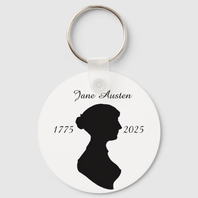 Jane Austen at 250 Keychain (Front)