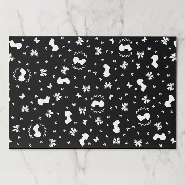 Jane Austen Black & White Silhouette Tear Away Pad (Front)