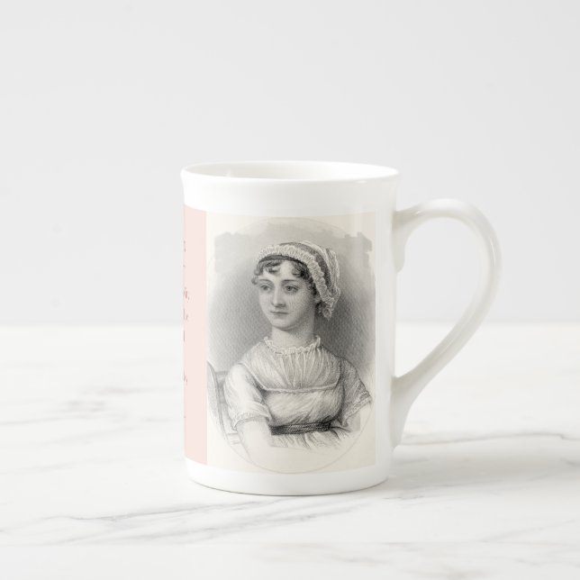 Jane Austen Bone China Mug (Right)