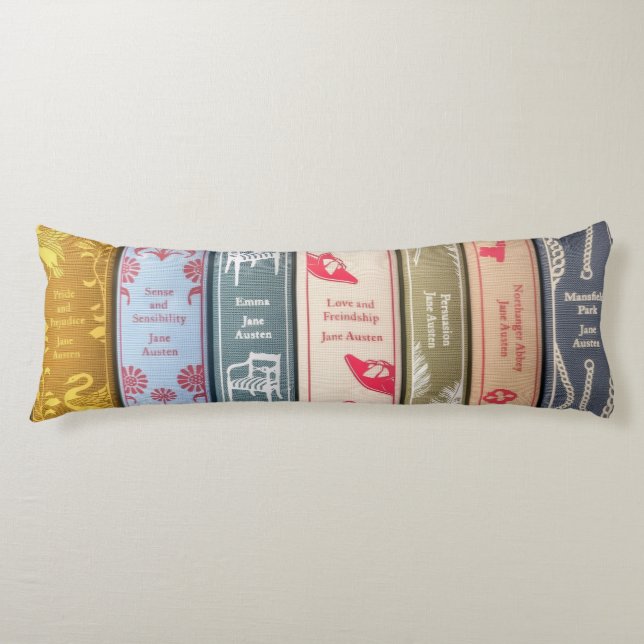 Jane Austen Books Body Pillow (Front)