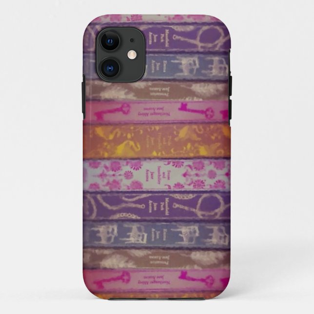 Jane Austen Books iPhone Case (Back)