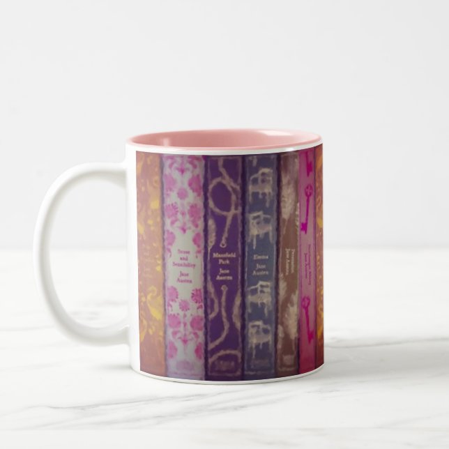 Jane Austen Books Mug (Left)