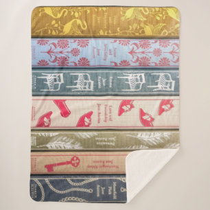Jane Austen Books Throw Blanket