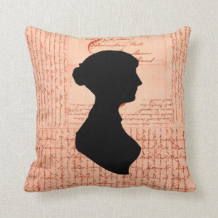 Jane Austen, Call Me Lady Jane CrissCrossed Letter Throw Pillow