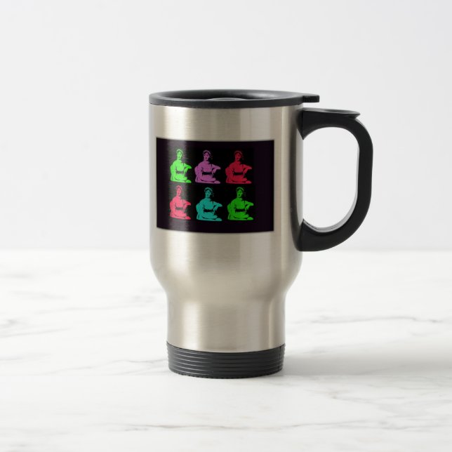 Jane Austen Collage Travel Mug (Right)