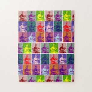 Jane Austen Colorful Pop Art Jigsaw Puzzle