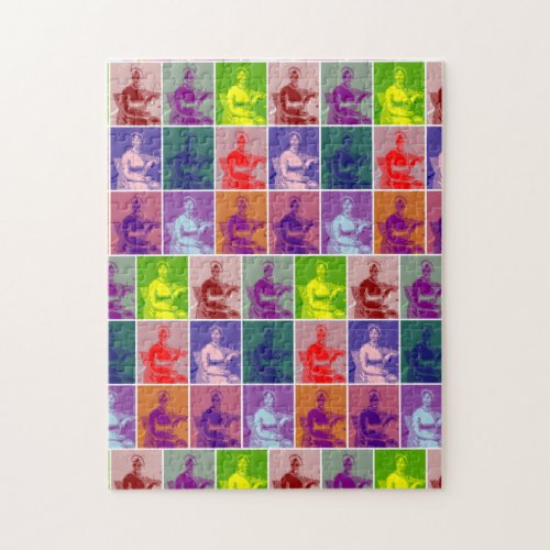 Jane Austen Colorful Pop Art  Jigsaw Puzzle