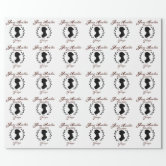 Jane Austen and antique bookshelf Wrapping Paper