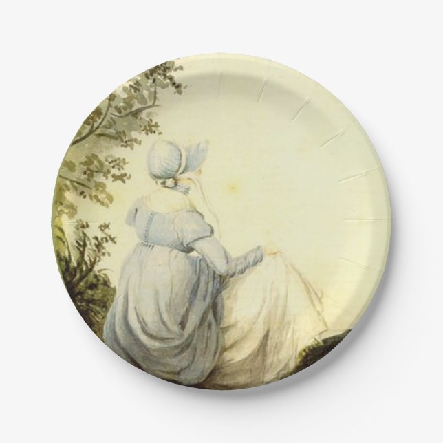 Jane Austen Custom Party Plates (Front)