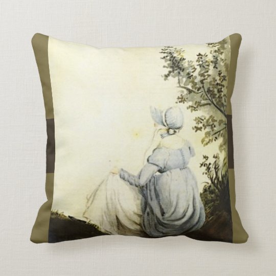 Jane Austen Custom Throw Pillow