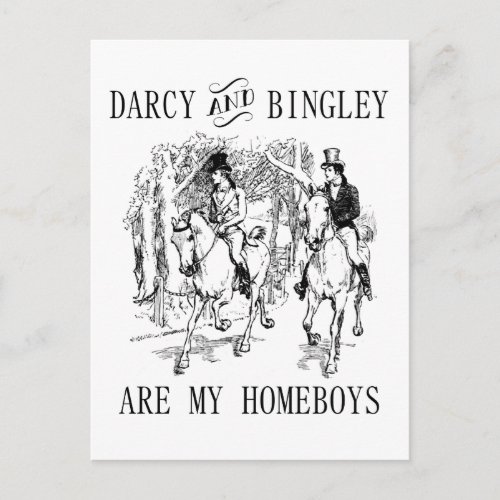 Jane Austen Darcy  Bingley Homeboys postcards