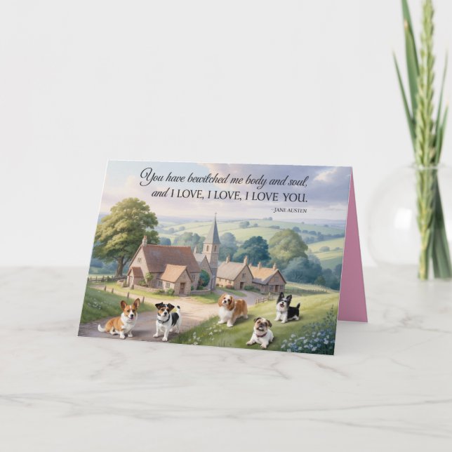 Jane Austen Dog Valentine Card 3 (Front)