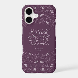 Jane Austen Emma Book Purple Floral Love Quote iPhone 17 Case