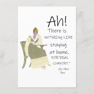 Jane Austen Emma Home Comforts Quote Invitation