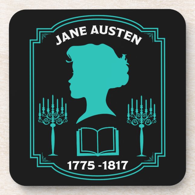 Jane Austen English Novelist Beverage Coaster (Front)
